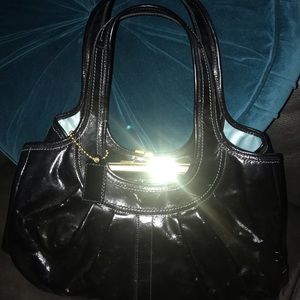 Coach black leather purse
